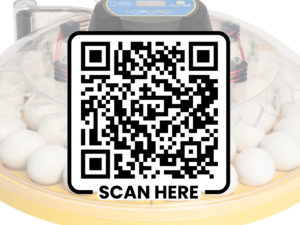 Image showing QR code to Scan here to access Brinsea's instruction manuals