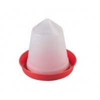 Brinsea 1 litre drinker, a white lid on a red base.