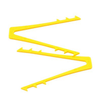 Yellow 'V' shaped plastic clips
